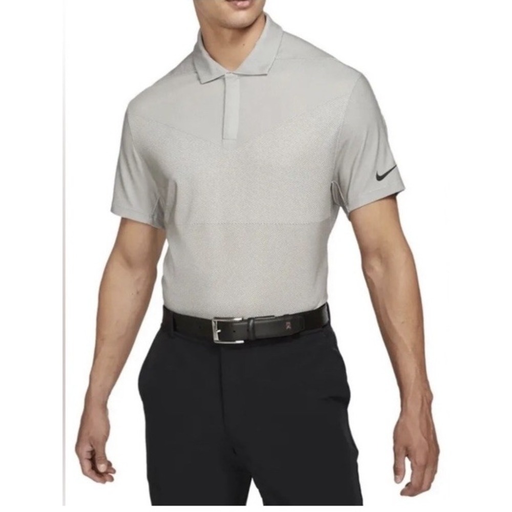 Nike Dri-FIT ADV Tiger Woods Golf Polo Shirt Dust Black DA2995-100 Mens NWT S